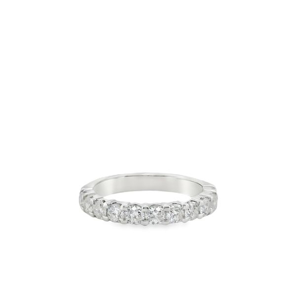 14KT WG 11 ROUND SHARED PRONG DIAMOND BAND - 1.00CTW Image 2 Lennon's W.B. Wilcox Jewelers New Hartford, NY