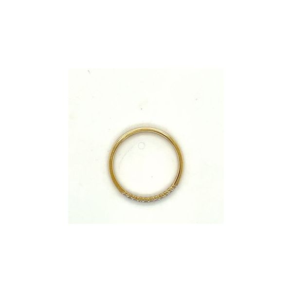 14KT YG 11 ROUND PRONG SET DIAMOND BAND .10CTTW Image 4 Lennon's W.B. Wilcox Jewelers New Hartford, NY