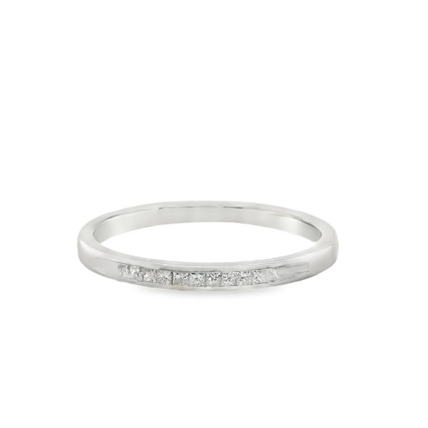 14K WG 11 PRINCESS CUT DIAMONDS IN CHANNEL BAND .10 CTTW Lennon's W.B. Wilcox Jewelers New Hartford, NY