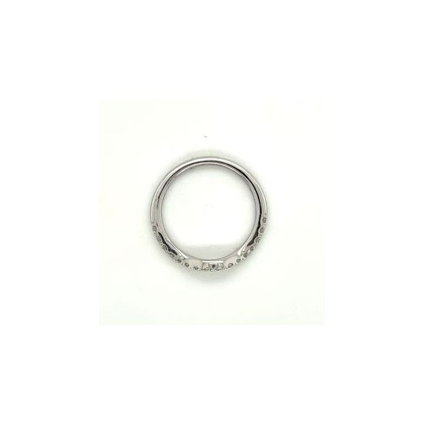 14KT YG CURVED WEDDING BAND CONTAINING ROUND SHARED PRONG DIAMONDS .34CTTW Image 3 Lennon's W.B. Wilcox Jewelers New Hartford, NY