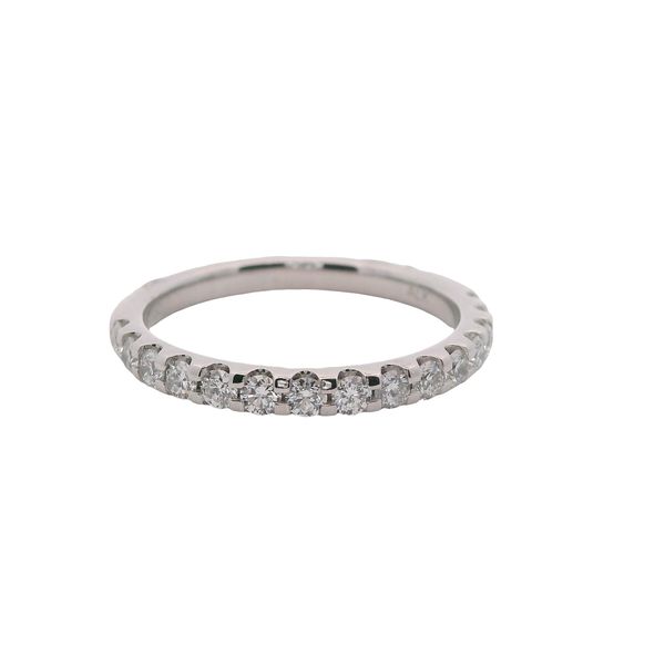 PLATINUM DIAMOND BAND WITH 15 ROUND DIAMONDS = .50 CTTW Lennon's W.B. Wilcox Jewelers New Hartford, NY