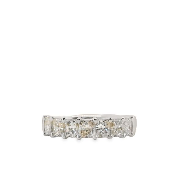 14K WG  WEDDING BAND  WITH 7  RADIANT CUT DIAMONDS  1.40 CTTW Lennon's W.B. Wilcox Jewelers New Hartford, NY
