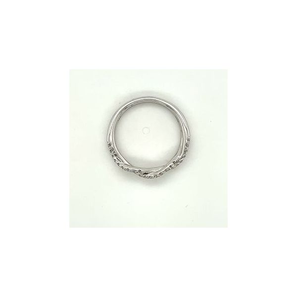 14KT WG TWISTED WEDDING BAND CONTAINING ROUND PRONG SET DIAMONDS .38CTTW  G/VS2 Image 3 Lennon's W.B. Wilcox Jewelers New Hartford, NY