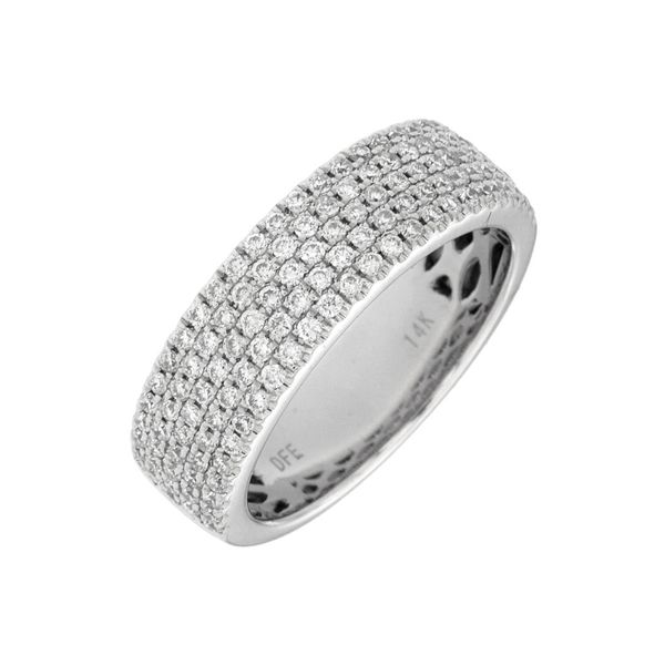 14KT WG 5 ROW PAVE DIAMOND BAND - .75CTTW Lennon's W.B. Wilcox Jewelers New Hartford, NY