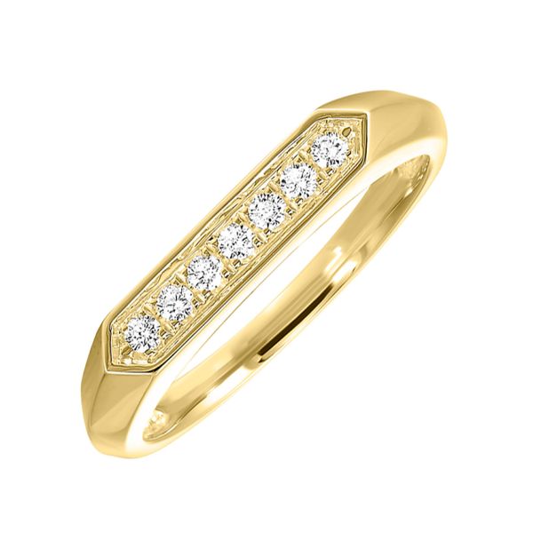 10Kt Yellow Gold Fashion Ring Containing 7 Round Diamonds .12CTTW Lennon's W.B. Wilcox Jewelers New Hartford, NY