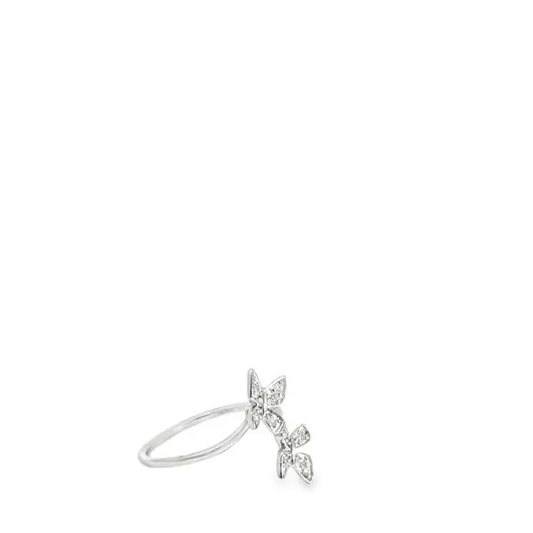 14KWG FASHION BUTTERFLY RING WITH DIAMONDS TOTALING .10CT Image 2 Lennon's W.B. Wilcox Jewelers New Hartford, NY