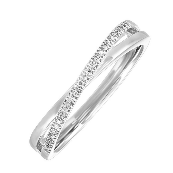 14K WG FASHION TWIST RING CONTAINING 26 DIAMONDS TOTALING .05CT Lennon's W.B. Wilcox Jewelers New Hartford, NY