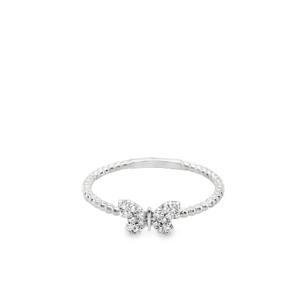 14KT WG BUTTERFLY RING CONTAINING ROUND DIAMONDS .11CTTW Lennon's W.B. Wilcox Jewelers New Hartford, NY