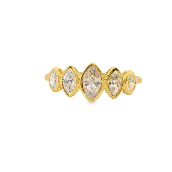 Yellow 14 Karat Fashion Ring With 5 0.72Tw Various Shapes Diamonds Lennon's W.B. Wilcox Jewelers New Hartford, NY