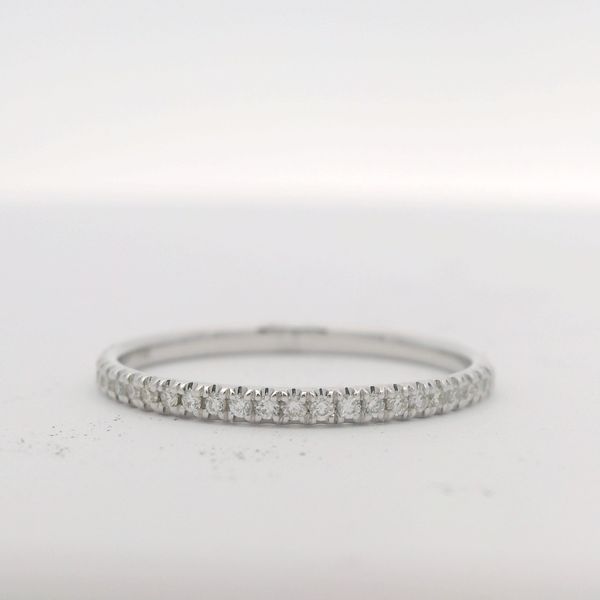 14KT W/G PRONG SET DIAMOND BAND  MULTIPLE ROUND DIAMONDS =.15CTTW G/H SI2 Lennon's W.B. Wilcox Jewelers New Hartford, NY