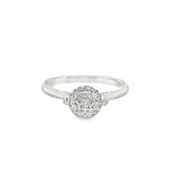 10K WHITE GOLD DIAMOND CLUSTER RING   .20 CTTW Image 2 Lennon's W.B. Wilcox Jewelers New Hartford, NY