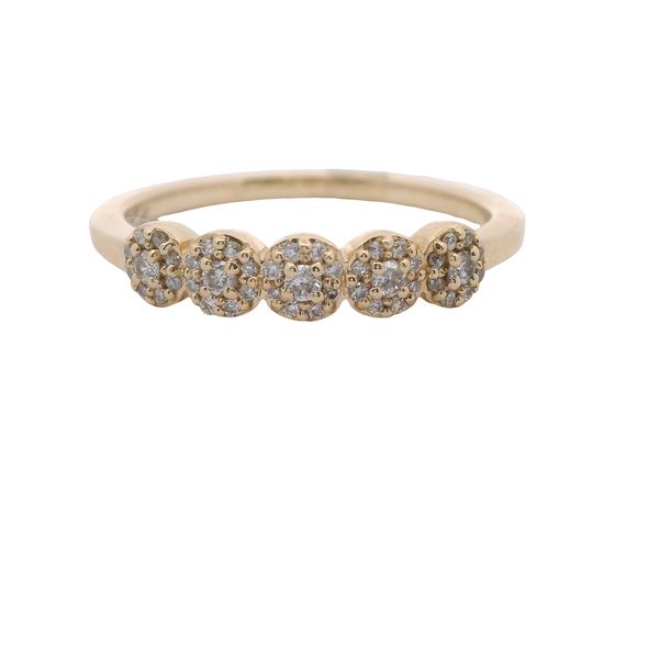 14K YG DIAMOND WITH 5 MINI CLUSTERS OF DIAMONDS EQUALING .20 CTTW Lennon's W.B. Wilcox Jewelers New Hartford, NY