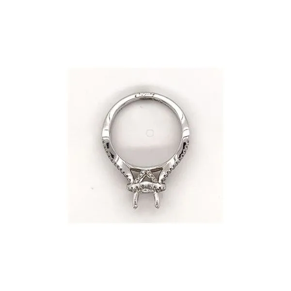 14KWG  HALO WITH WAVY 2 ROW SHANK 4 PRONG SEMI MOUNT Image 3 Lennon's W.B. Wilcox Jewelers New Hartford, NY