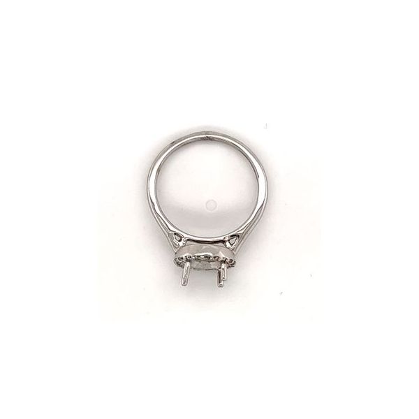 14KT WG SEMI MOUNT CONTAINING ROUND DIAMONDS .20CTTW IN A HALO AROUND A 1.62CT BUILT IN CENTER Image 3 Lennon's W.B. Wilcox Jewelers New Hartford, NY