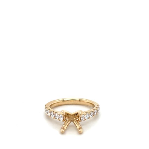 14KYG SEMI-MOUNT WITH 6 ROUND DIAMONDS ON EACH SIDE OF THE HEAD TOTALING .75CT Lennon's W.B. Wilcox Jewelers New Hartford, NY