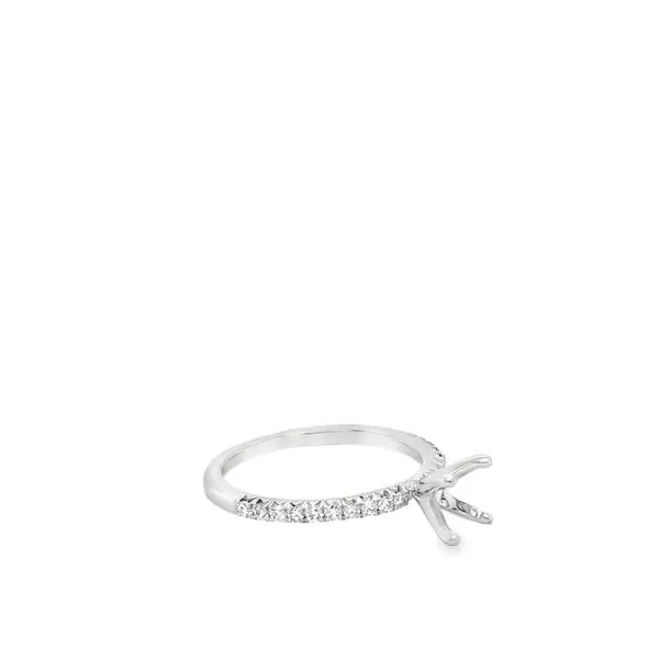 14KT WHITE GOLD ENGAGEMENT RING WITH 0.25TW ROUND DIAMONDS Image 2 Lennon's W.B. Wilcox Jewelers New Hartford, NY