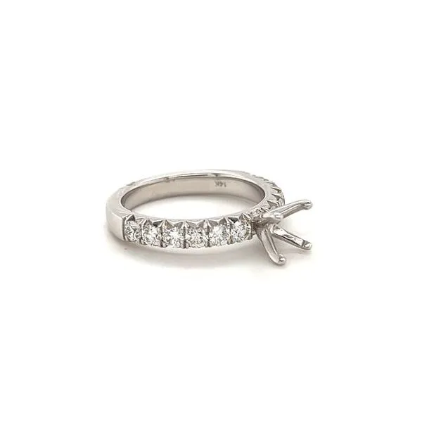 14KT WG DIAMOND SEMI MT CONTAINING 12 ROUND PRONG SET DIAMONDS - .75CTTW Image 2 Lennon's W.B. Wilcox Jewelers New Hartford, NY