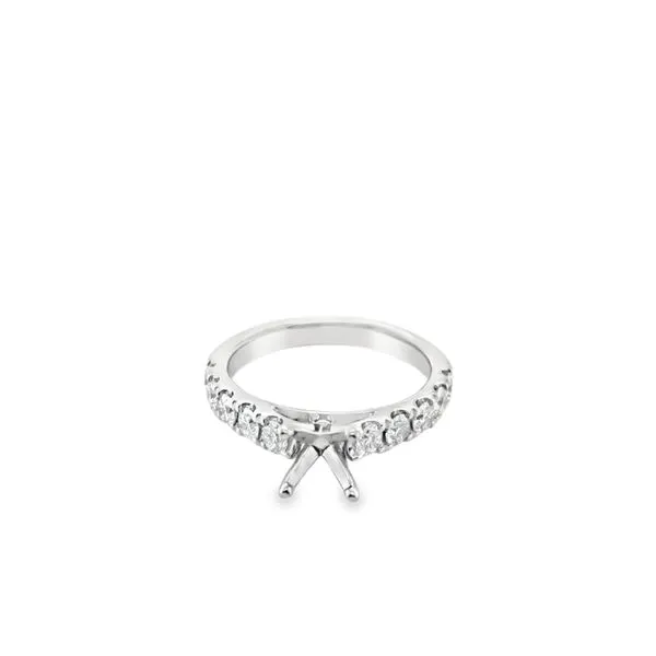 14KT WG SEMI MOUNT CONTAINING 10 ROUND DIAMONDS .95CTTW Lennon's W.B. Wilcox Jewelers New Hartford, NY