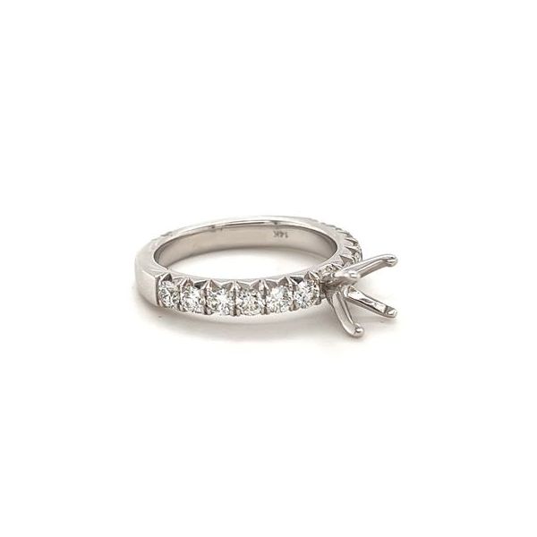 14KT WG DIAMOND SEMI MT CONTAINING 12 ROUND PRONG SET DIAMONDS - .75CTTW Image 2 Lennon's W.B. Wilcox Jewelers New Hartford, NY