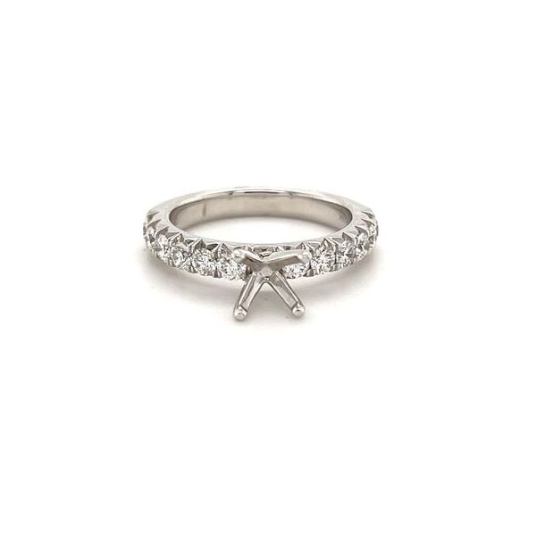 14KT WG DIAMOND SEMI MT CONTAINING 12 ROUND PRONG SET DIAMONDS - .75CTTW Lennon's W.B. Wilcox Jewelers New Hartford, NY