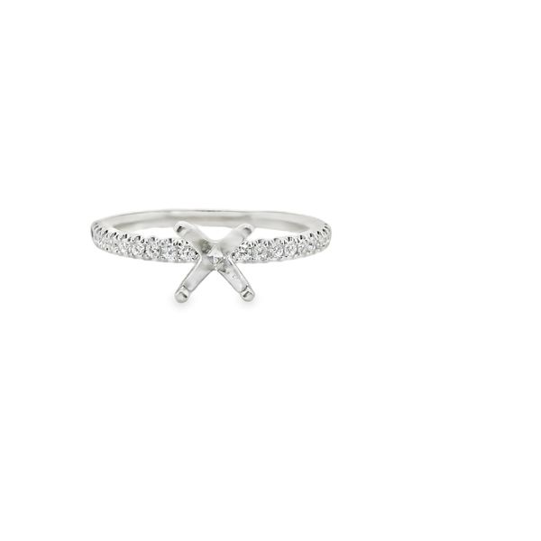 14K WHITE GOLD SEMI-MOUNTING 20 DIA = .20 CTTW Lennon's W.B. Wilcox Jewelers New Hartford, NY