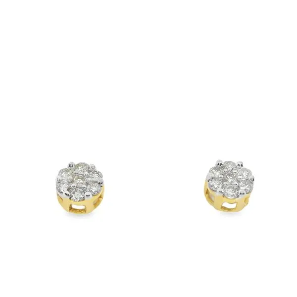 14K YG DIAMOND CLUSTER EARRINGS Lennon's W.B. Wilcox Jewelers New Hartford, NY