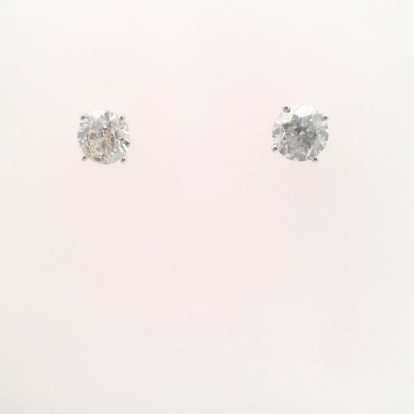 3.05CTTW ROUND DIAMOND STUD EARRINGS F/G I2 Lennon's W.B. Wilcox Jewelers New Hartford, NY