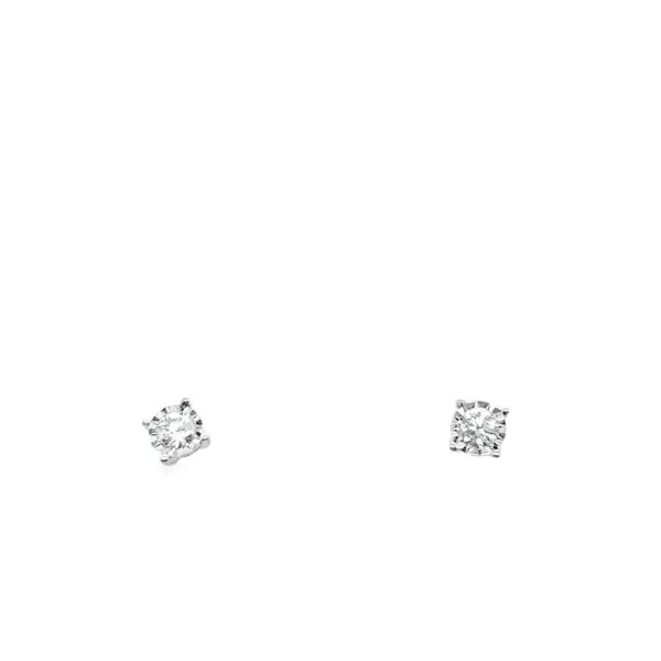 14KWG STUD EARRINGS WITH ROUND, ILLUSION-SET DIAMONDS TOTALING .30CT Lennon's W.B. Wilcox Jewelers New Hartford, NY