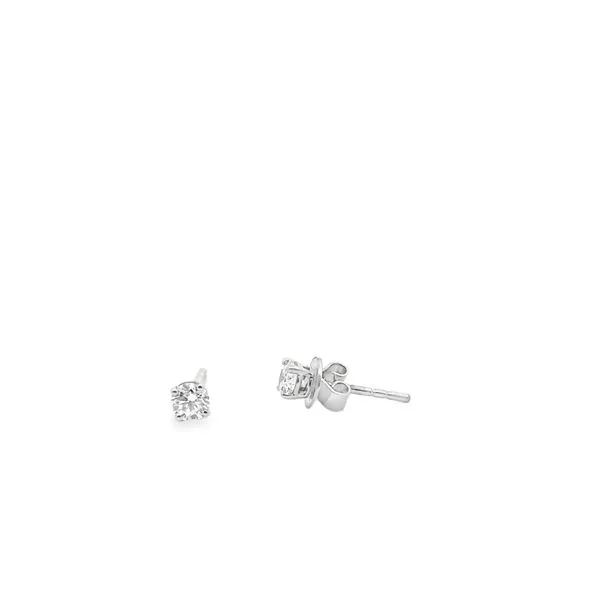 14K WG ROUND DIAMOND STUD EARRINGS .50TW Lennon's W.B. Wilcox Jewelers New Hartford, NY