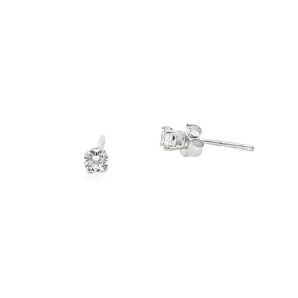 14K WG ROUND DIAMOND STUD EARRINGS .25TW Lennon's W.B. Wilcox Jewelers New Hartford, NY