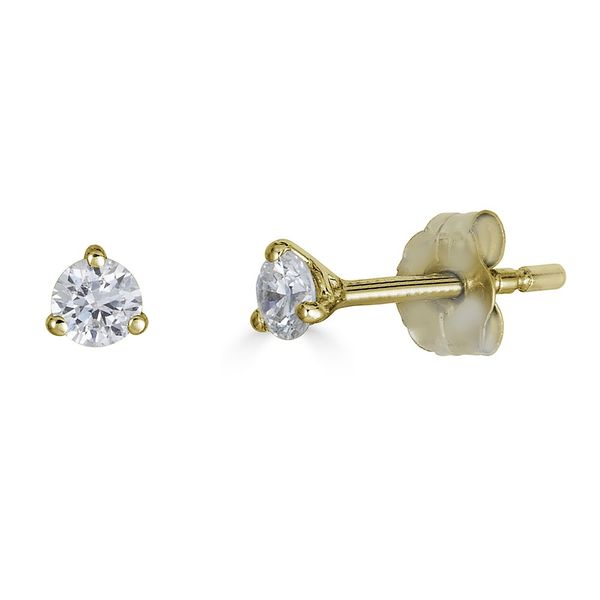14KT YG ROUND DIAMOND MARTINI STUDS .50CTTW  HI/I1 Lennon's W.B. Wilcox Jewelers New Hartford, NY