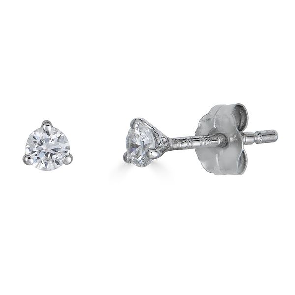 14KT YG ROUND DIAMOND MARTINI STUDS .20CTTW  H1/I1 Lennon's W.B. Wilcox Jewelers New Hartford, NY