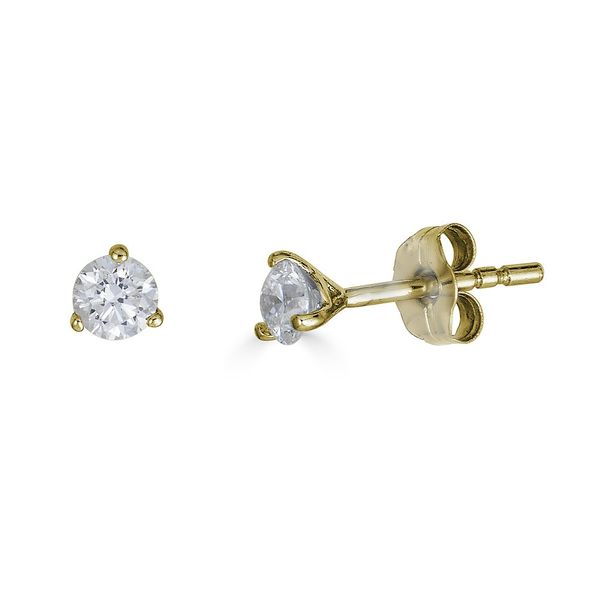 14KT YG DIAMOND MARTINI STUDS .33CTTW  HI/I1 Lennon's W.B. Wilcox Jewelers New Hartford, NY