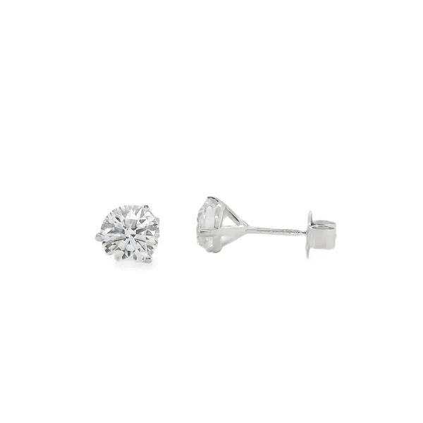14K WG LAB GROWN DIAMOND STUD EARRINGS IN MARTINI SETTING 1.56TW Lennon's W.B. Wilcox Jewelers New Hartford, NY