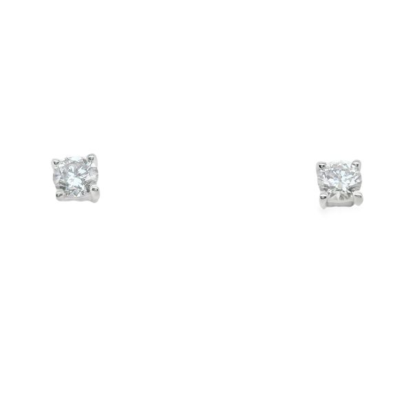 14K WHITE GOLD  LAB GROWN DIAMOND STUD EARRINGS .33 CTTW Lennon's W.B. Wilcox Jewelers New Hartford, NY