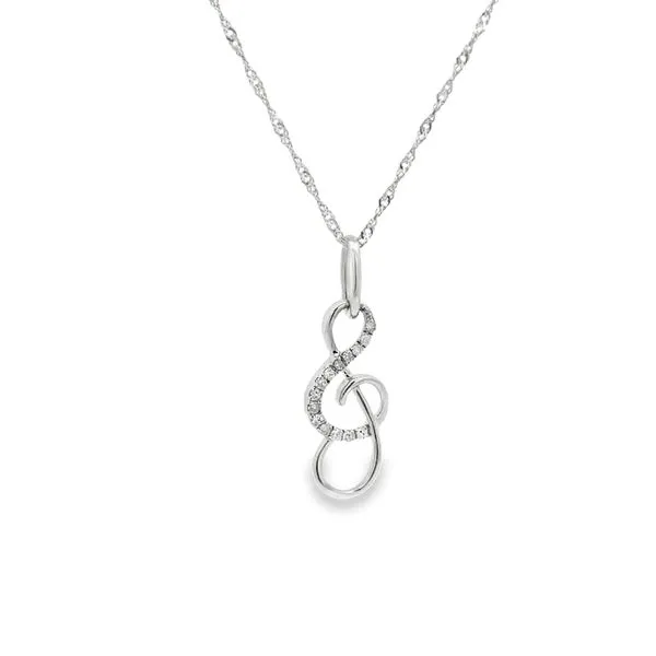 10KT WG TREBLE CLEF SYMBOL CONTAINING .10CT RBC DIAMONDS Lennon's W.B. Wilcox Jewelers New Hartford, NY
