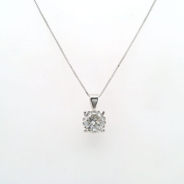 14KW RBC PENDANT IN ILLUSION SETTING 1.00CTTW Lennon's W.B. Wilcox Jewelers New Hartford, NY