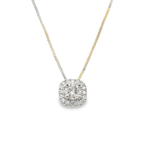 White 14 Karat Pendant Length 18 With 17 0.33Tw Various Shapes Diamonds Style: Box<br>Metal: 14 Karat<br>Color: WHITE Lennon's W.B. Wilcox Jewelers New Hartford, NY