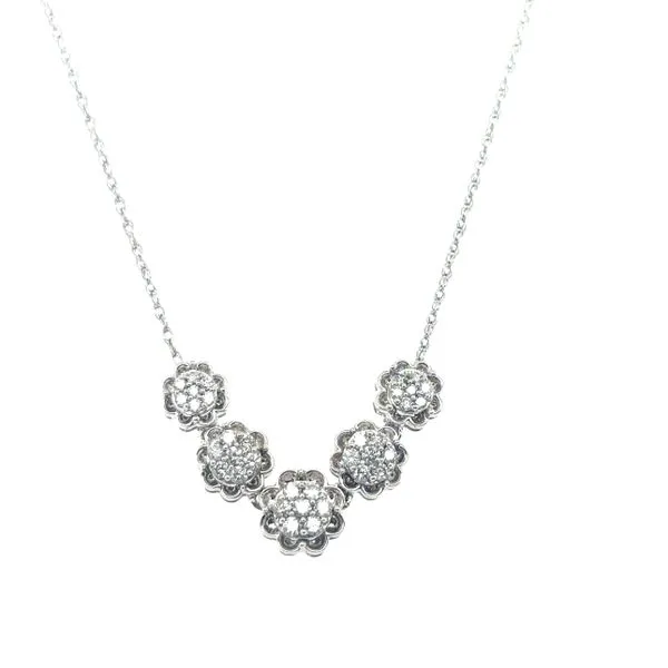 Diamond Floral Cluster Necklace Lennon's W.B. Wilcox Jewelers New Hartford, NY