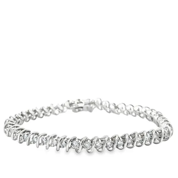 14KT WG DIAMOND TENNIS BRACELET CONTAINING 44 ROUND DIAMONDS WEIGHING 3.50CTS TOTAL G-H SI3 Lennon's W.B. Wilcox Jewelers New Hartford, NY