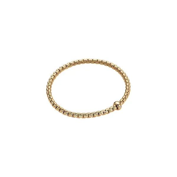 18KT Yellow Gold Bracelet Containing One Round Diamond  Lennon's W.B. Wilcox Jewelers New Hartford, NY