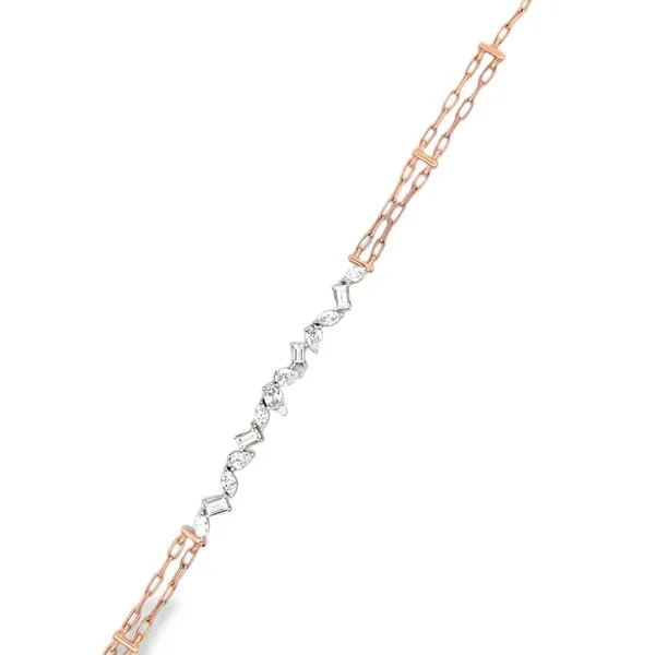 14Kt Rose Gold  Diamond Bracelet Lennon's W.B. Wilcox Jewelers New Hartford, NY