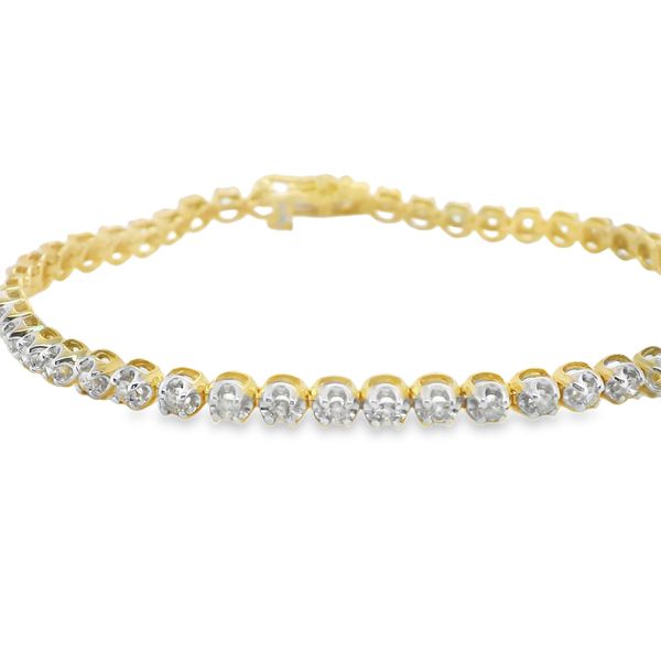 10KT YG DIAMOND TENNIS BRACELET W/ ROUND DIAMONDS 1.00CTTW Lennon's W.B. Wilcox Jewelers New Hartford, NY