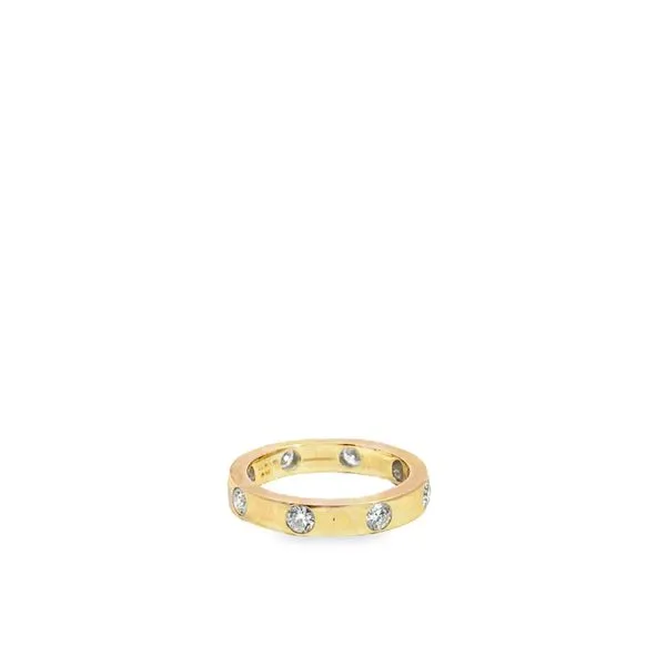 14Kt Yellow Gold 4MM Bezel Set Band with Lab Round Diamonds .74CTTW Lennon's W.B. Wilcox Jewelers New Hartford, NY