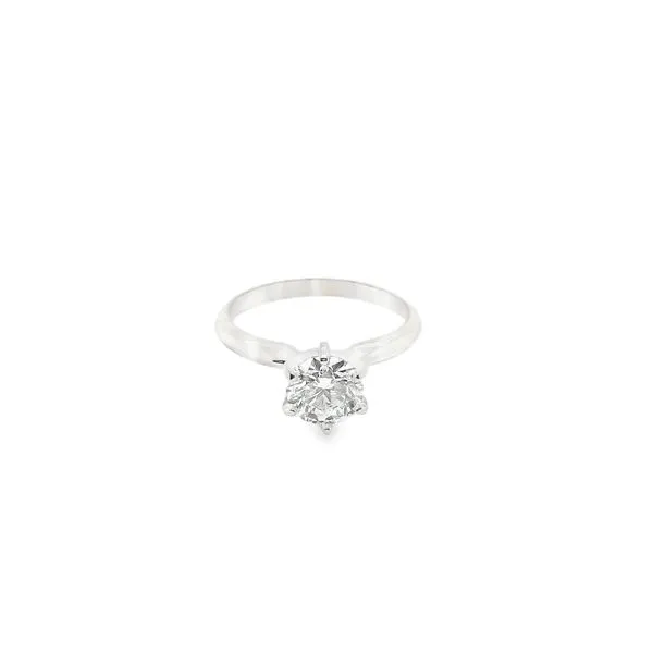 14KT WG 6 PRONG SOLITARE MOUNTING CONTAINING ONE ROUND LAB GROWN DIAMOND 1.05CTTW Lennon's W.B. Wilcox Jewelers New Hartford, NY