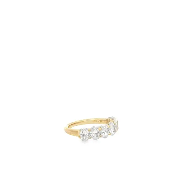 14K YG LAB GROWN 7 OVAL SHARED PRONG DIAMOND BAND 2.10CTW Image 2 Lennon's W.B. Wilcox Jewelers New Hartford, NY
