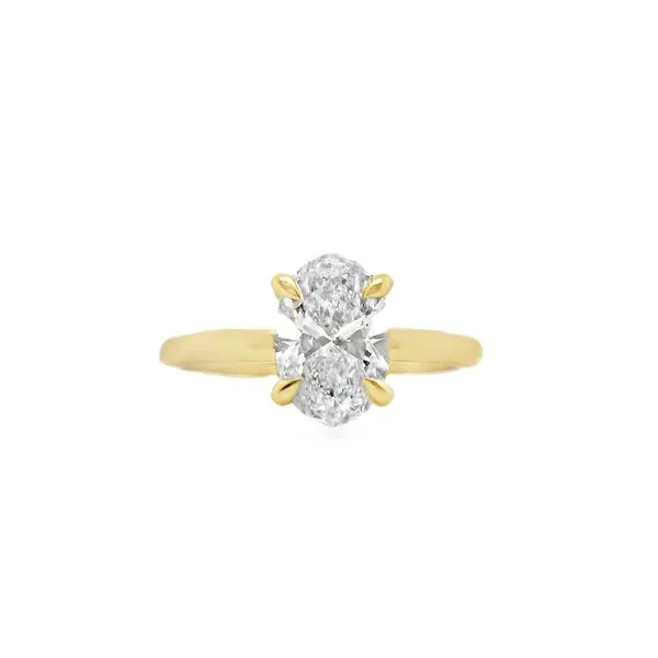 14K Y - 1 OVAL & 12 ROUND LAB GROWN DIAMONDS = 1.56CT RING Lennon's W.B. Wilcox Jewelers New Hartford, NY