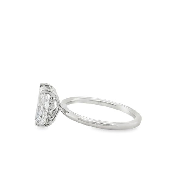 14K WG LAB GROWN DIA.  CUSHION CUT  2.01 CT WITH HIDDEN HALO .08 CTTW Image 2 Lennon's W.B. Wilcox Jewelers New Hartford, NY