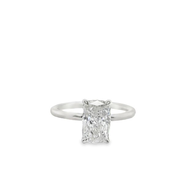 14K WG LAB GROWN DIA.  CUSHION CUT  2.01 CT WITH HIDDEN HALO .08 CTTW Lennon's W.B. Wilcox Jewelers New Hartford, NY