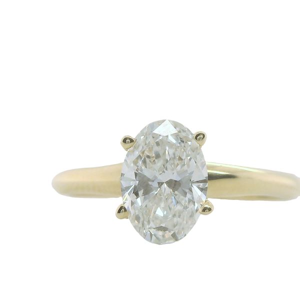 1.00 CT OVAL LAB GROWN DIAMOND SET IN 14K YG 4 PRONG SOLITAIRE MTG. Lennon's W.B. Wilcox Jewelers New Hartford, NY